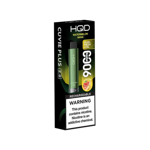 HQD Cuvie Plus 2.0 Watermelon Nana Disposable Vape combining refreshing watermelon with ripe banana