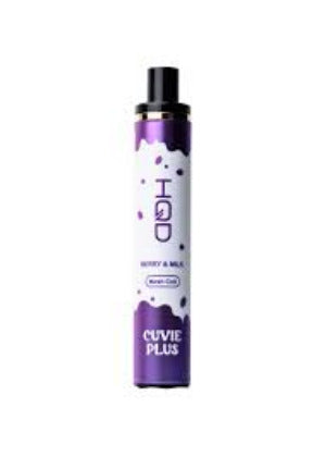 HQD Cuvie Plus Berry & Milk Vape blending mixed berries with creamy milk for a smooth, dessert-like vaping experience