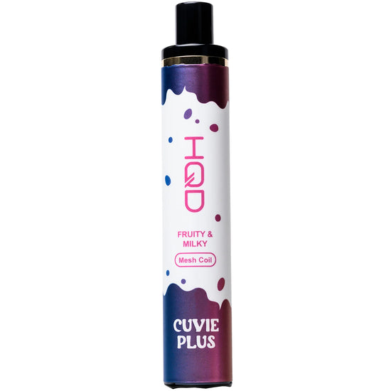  HQD Cuvie Plus Fruity & Milky Vape blending sweet fruit flavors with a smooth, creamy finish