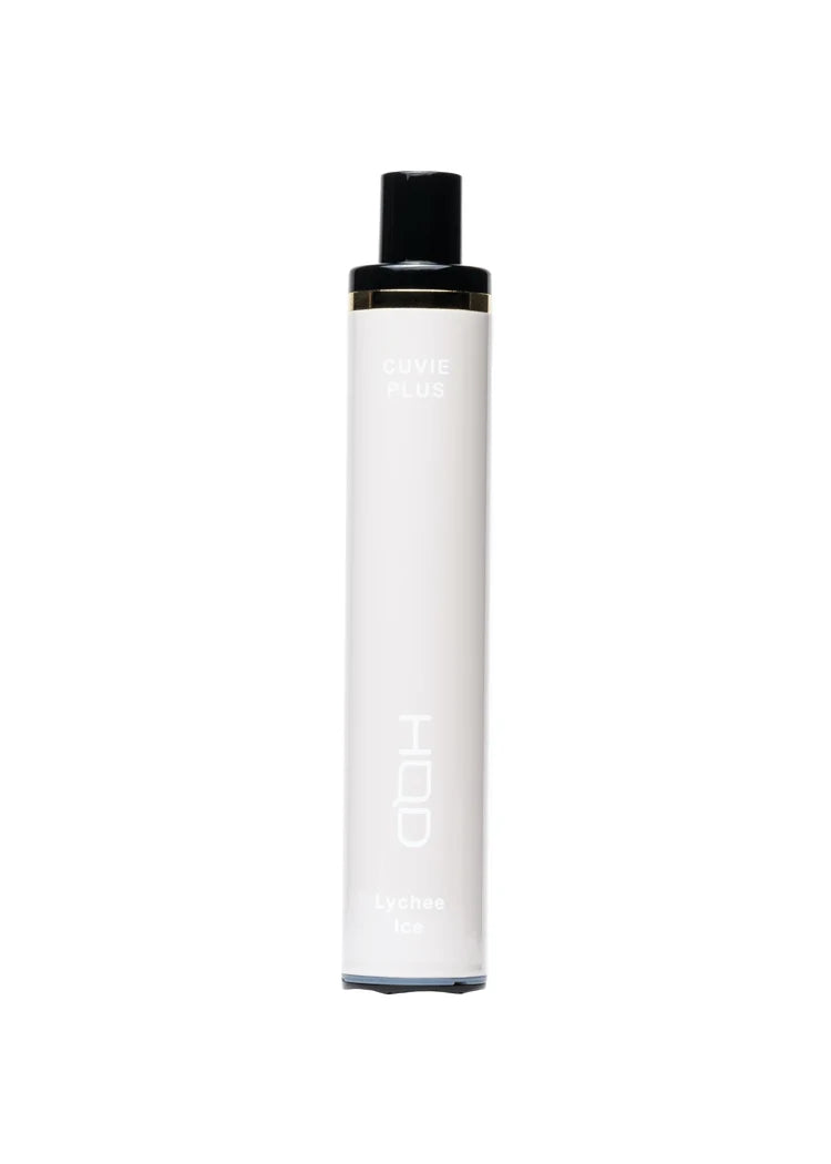 HQD Cuvie Plus Lychee Ice Vape featuring exotic lychee with a frosty cool exhale