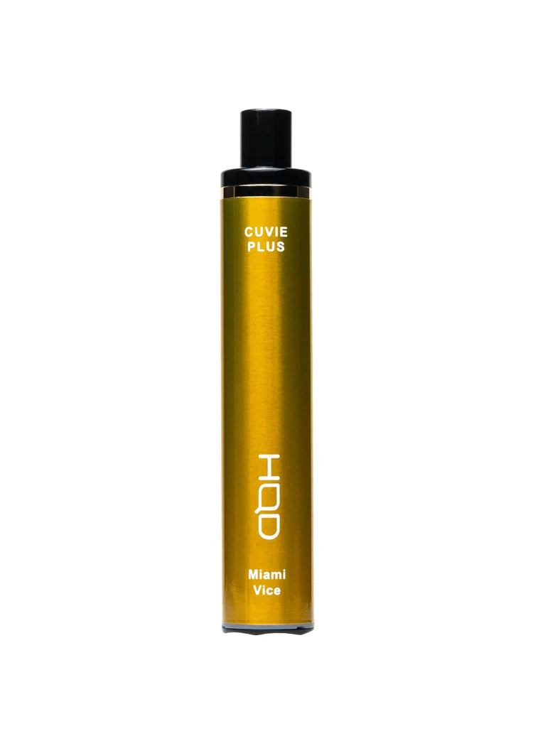 HQD Cuvie Plus Miami Vice Vape featuring a vibrant mix of tropical fruits with an icy finish