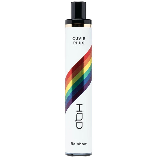 HQD Cuvie Plus Rainbow Vape featuring a vibrant mix of fruity candy flavors for a sweet and tangy experience