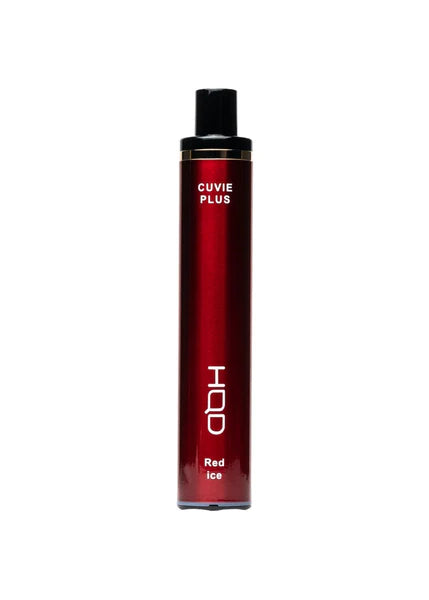 HQD Cuvie Plus Red Ice Vape offering a bold red berry blend with an icy menthol exhale