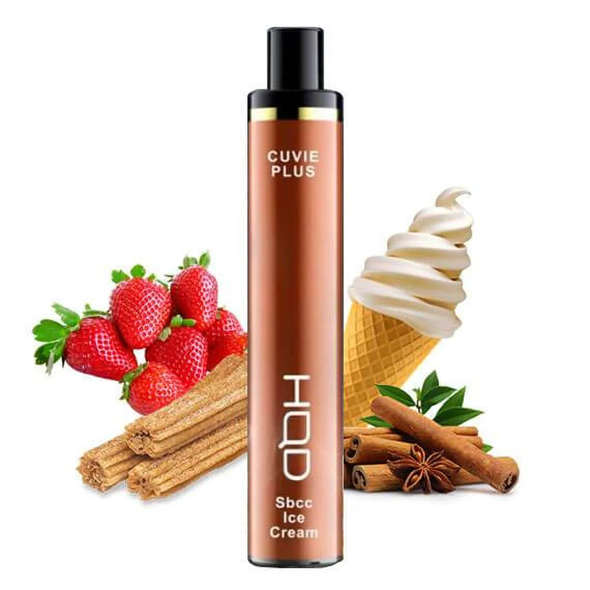 HQD Cuvie Plus SBCC Ice Cream Vape delivering a rich, creamy ice cream flavor with a hint of sweetness