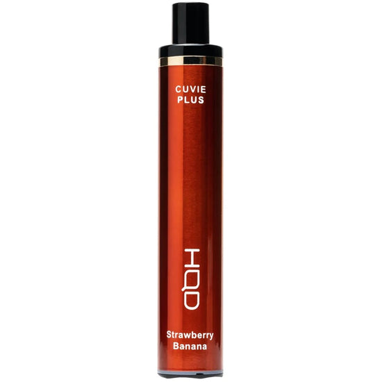 HQD Cuvie Plus Strawberry Banana Vape blending sweet strawberries with creamy banana for a smooth fruit duo