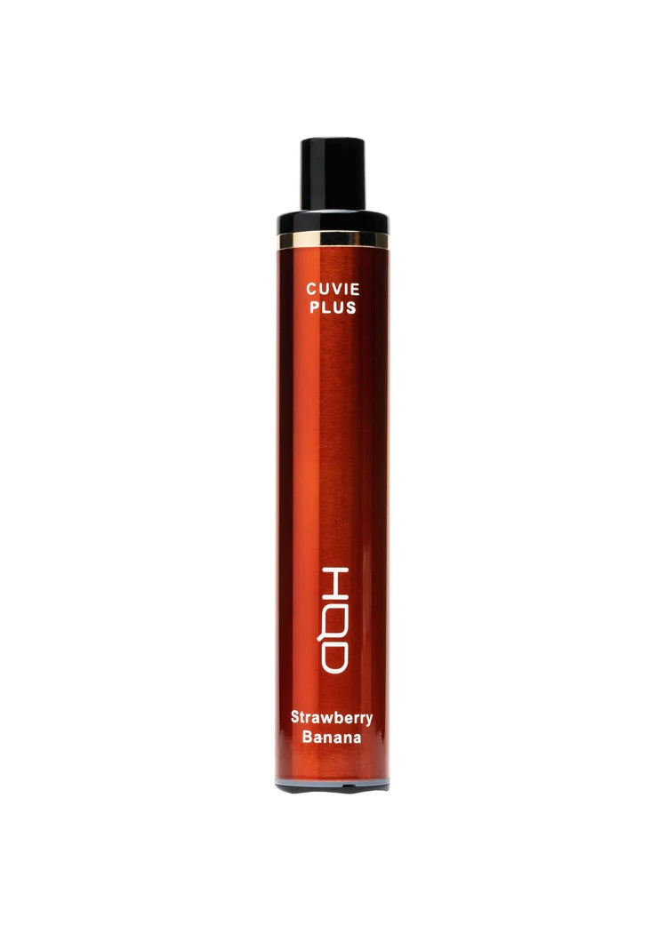 HQD Cuvie Plus Strawberry Banana Vape blending sweet strawberries with creamy banana for a smooth fruit duo