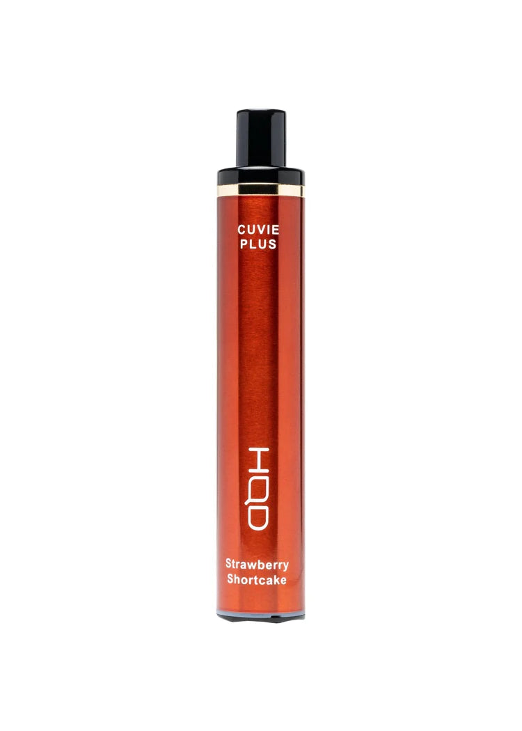 HQD Cuvie Plus Strawberry Shortcake Vape blending fresh strawberries with a creamy, cake-like finish