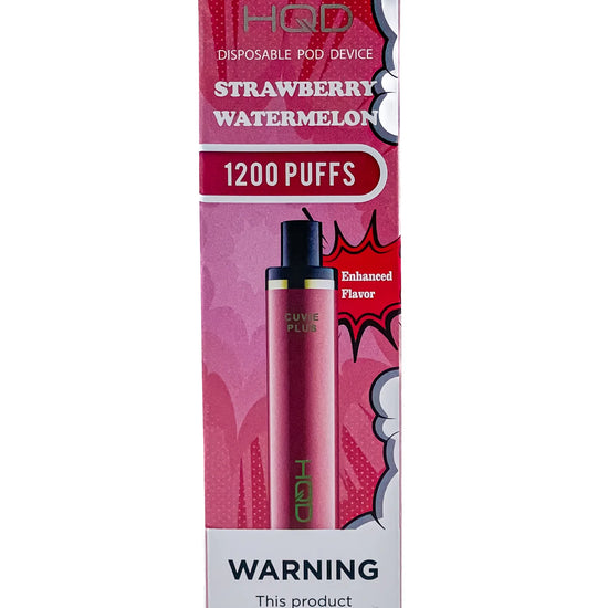 HQD Cuvie Plus Strawberry Watermelon Vape combining two refreshing fruits for a juicy and sweet flavor