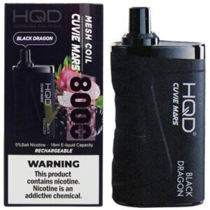 HQD Mars 8000 Black Dragon Disposable Vape with a bold and rich flavor