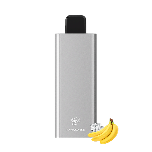 HQD Slick 6000 Banana Ice Disposable Vape with a sweet banana flavor and icy menthol finish