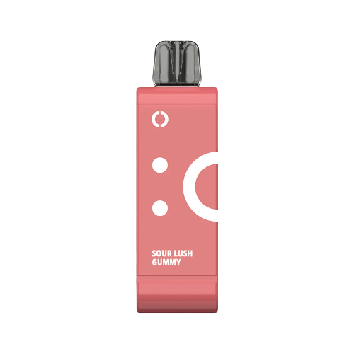 Off-Stamp SW9000 Sour Lush Gummy disposable vape with sour fruity candy and gummy sweetness
