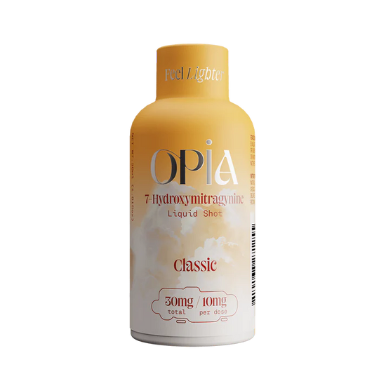 Opia Classic 7-Hydroxymitragynine liquid shot with neutral taste and high-potency kratom extract