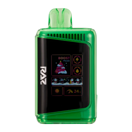Raz LTX 25K Watermelon Ice Christmas Edition vape featuring a festive twist on icy watermelon
