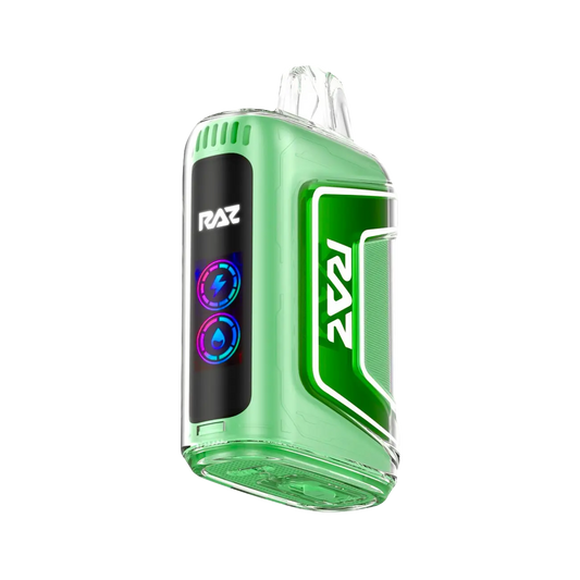 Raz Zero Nicotine TN9000 Disposable Vape in Miami Mint flavor, delivering a smooth and refreshing minty taste with a cool exhale