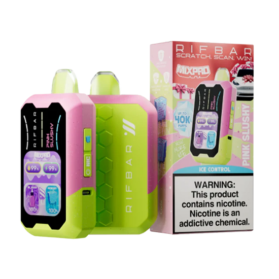 Rifbar MixPro 40K Pink Slushy disposable vape with sweet icy flavor like a classic frozen drink