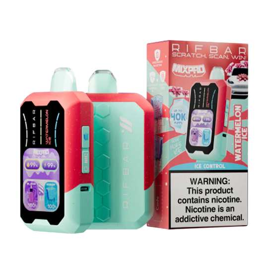 Rifbar MixPro 40K Watermelon Ice disposable vape with light refreshing chilled watermelon flavor