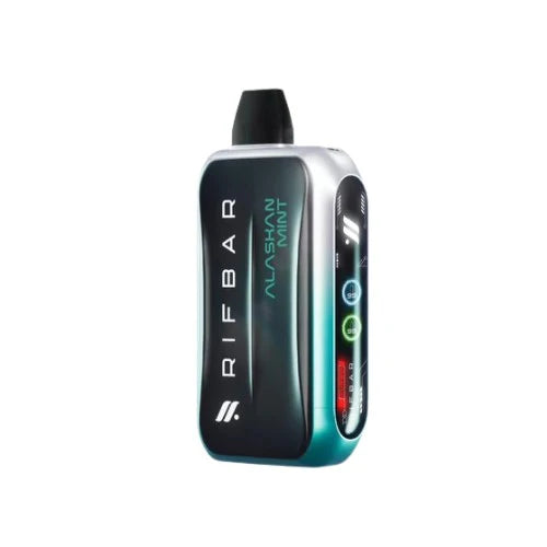 Rifbar Turbo-X 15000 Alaskan Mint disposable vape with crisp arctic mint and cool icy finish