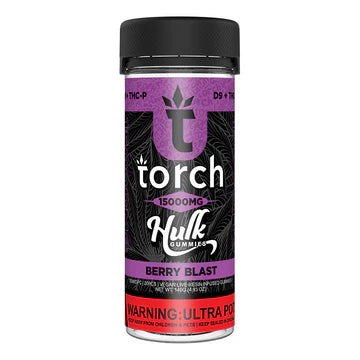 Torch Hulk Berry Blast gummies 15000mg with a bold medley of sweet and tart berries and extreme potency