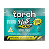 Torch Hulk Maxx'd Tropical Punch gummies 2000mg with exotic fruit punch flavor and intense THC kick