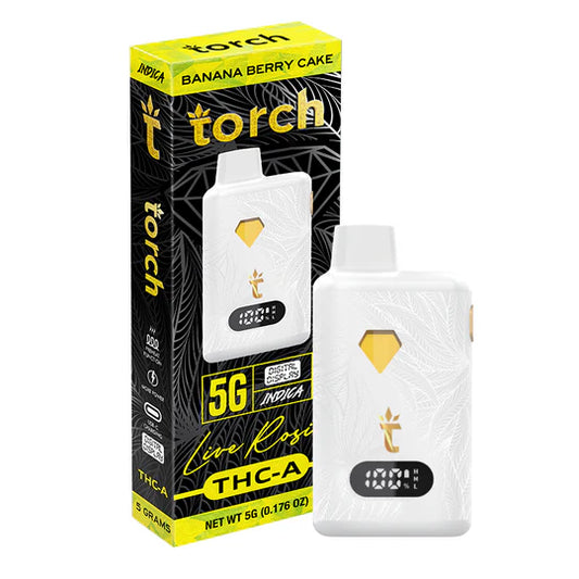 Torch Live Rosin THC A Blend 5g Banana Berry Cake – Sweet banana and berry flavors with a smooth cake-like finish