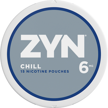 Zyn Nicotine Pouches in Chill flavor offering a smooth and mild nicotine experience with a subtle cooling sensation for all-day enjoyment
