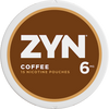 Zyn Nicotine Pouches in Coffee flavor featuring a rich and bold coffee taste with smooth and aromatic undertones