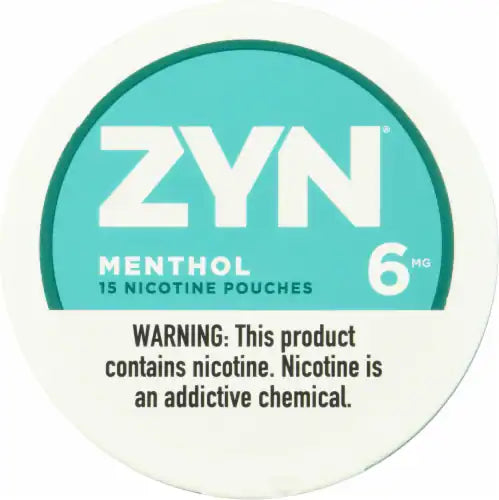 Zyn Nicotine Pouches in Menthol flavor featuring a classic and cooling menthol burst for an ultra-refreshing nicotine alternative